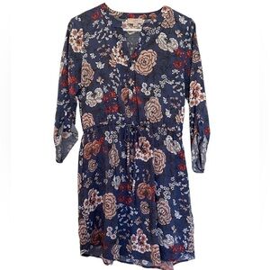 LOFT Cornflower Floral Beautiful Dress Women SP Small Petite
